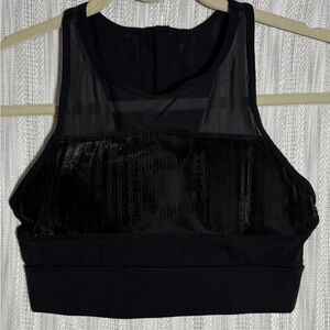 ZYIA Black Mesh Sports Bra size small